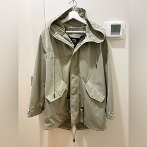 EDGII AUSTRALIA | Hooded Jacket in Light Sage Green/Beige